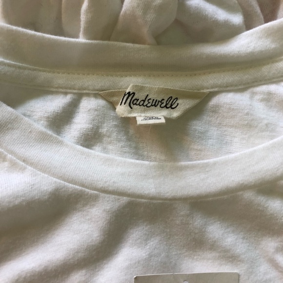 Madewell Knot Back T-Shirt White, X-Small NWT - Picture 8 of 9